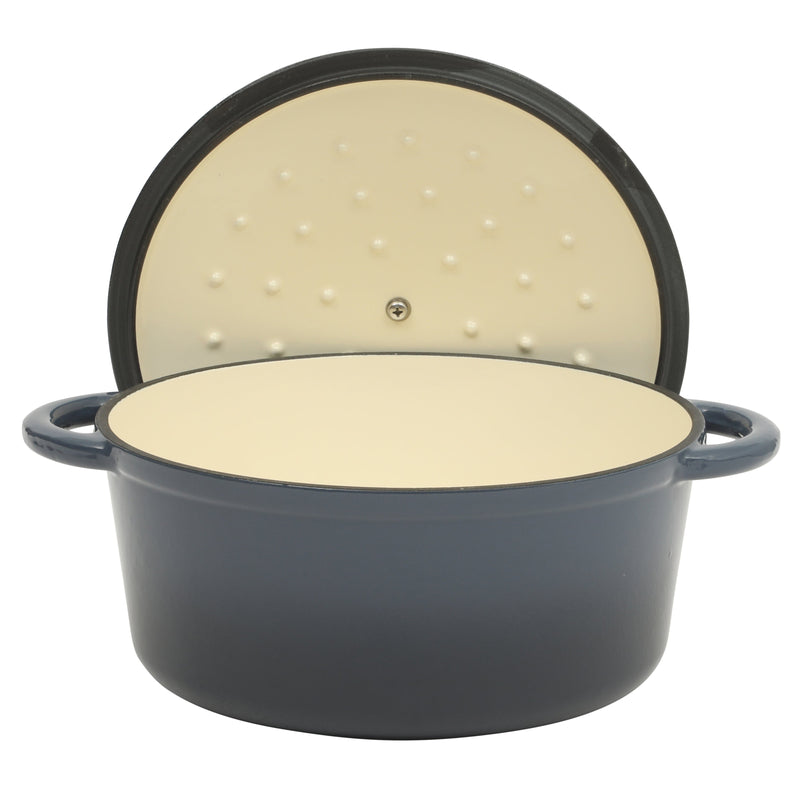 Gibson Home Addlestone 5 qt Enamel Cast Iron Dutch Oven w/ Lid - Round -Stainless Steel Hollow Knob - Color Sleeve