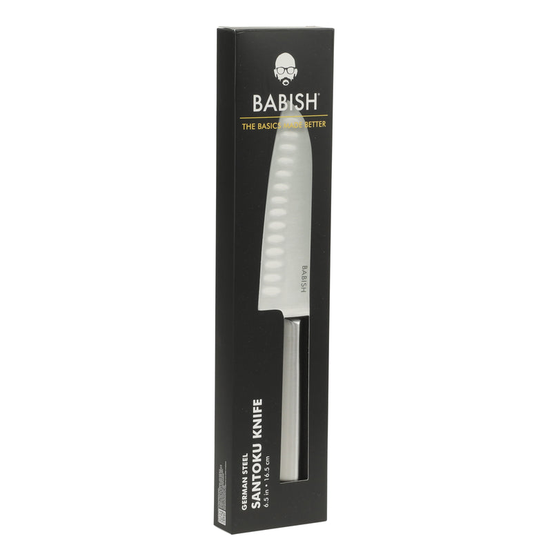 Babish 6.5" German Steel Santoku Knife - Gift Box w/ Remailer