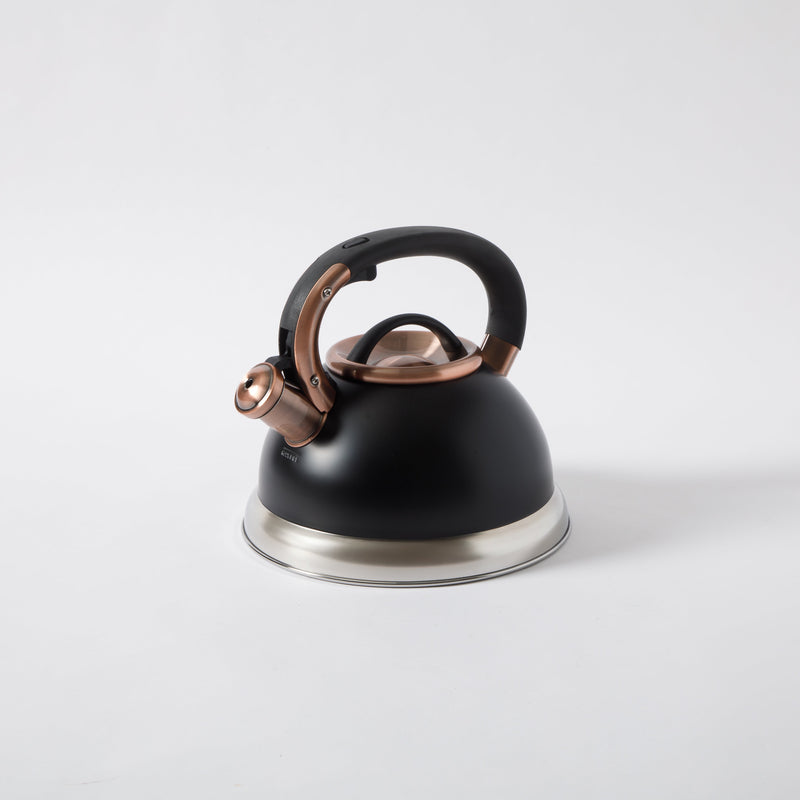 Mr. Coffee Flintshire 2.1 qt Tea Kettle w/ Lid - Brushed - Nylon Antique Copper Plated Lid & Handle - Stainless Steel - Color Sleeve w/ Remailer