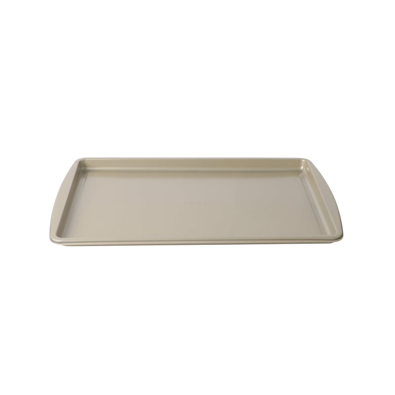 Gibson Home Lyneham 3pc Carbon Steel Cookie Sheet Set - Champagne - Non-Stick - Clam Pack