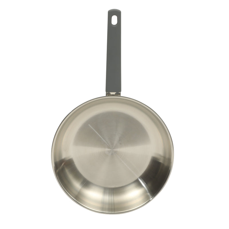 Oster Beauford 10" Stainless Steel Frying Pan - Soft Touch Handle - 5 Ply Base - Color Sleeve