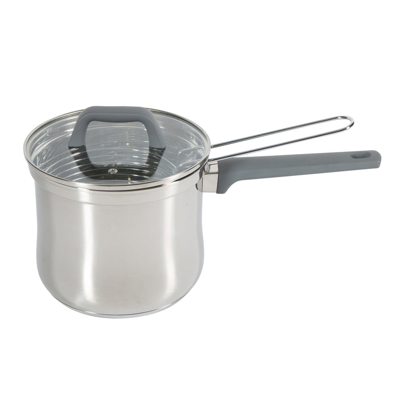 Oster Beauford 3 pc 3.65 qt Stainless Steel Deep Fryer W/ Basket & Lid Set - Encapsulated Base - Gift Box