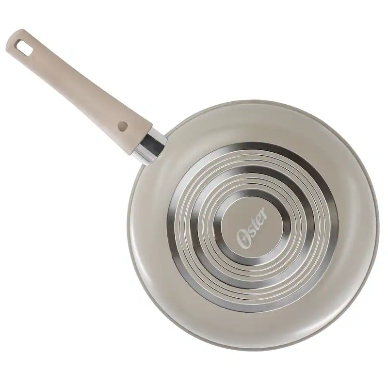 Oster Sutterville Choice 9.5" Aluminum Frying Pan - Taupe - Non-Stick Ceramic Interior - Bakelite Handle - Open Stock w/ Color Label