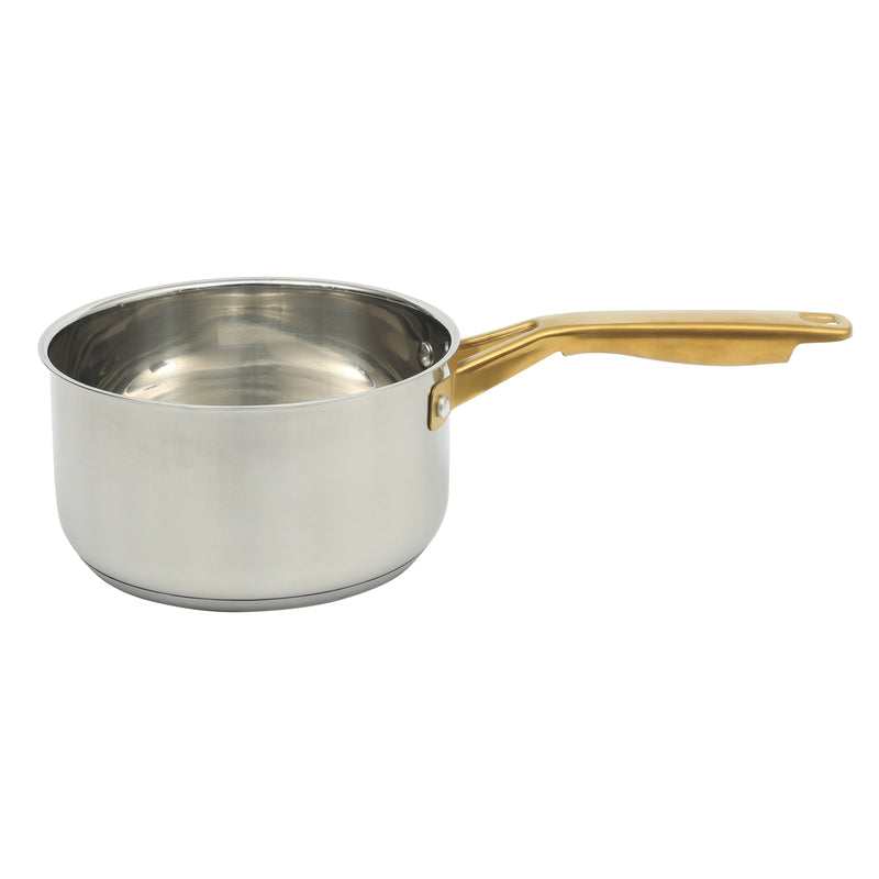 Oster Davinelle 12pc Stainless Steel Cookware Set w/ Kitchen Tools - Gold PVD Handle - Gift Box
