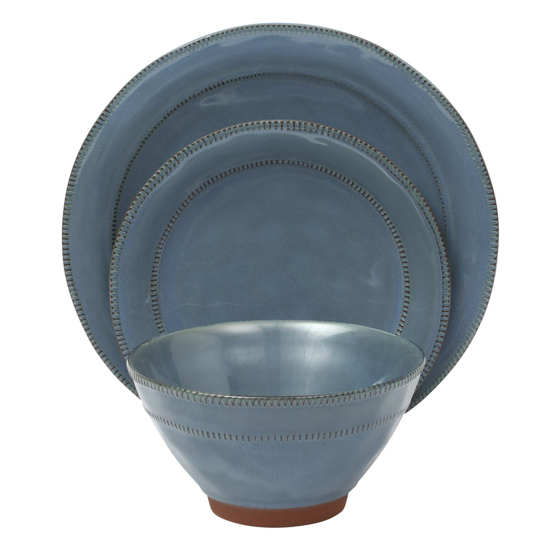 Gibson Elite Terranea 12 pc Reactive Glaze Stoneware Dinnerware Set - Remailer