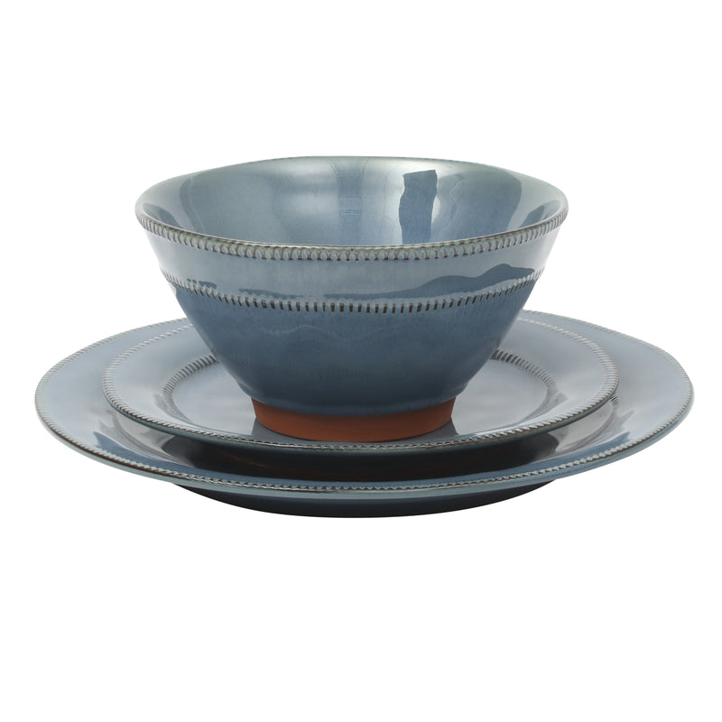 Gibson Elite Terranea 12 pc Reactive Glaze Stoneware Dinnerware Set - Remailer
