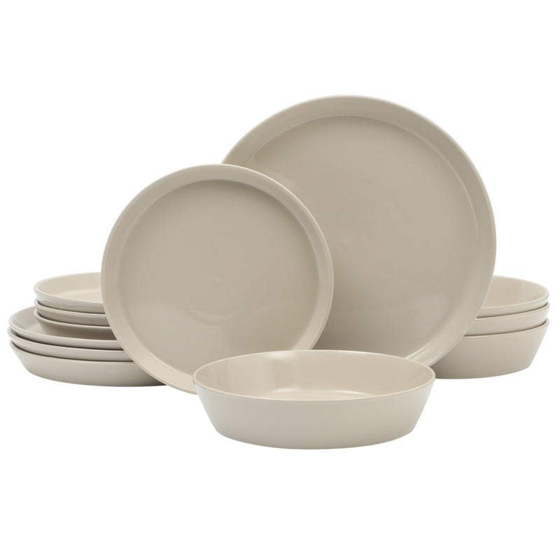 Martha Stewart Everyday Faretta 12pc Dinnerware Set - Round - Solid Color - Fine Ceramic - GBX w/ RM