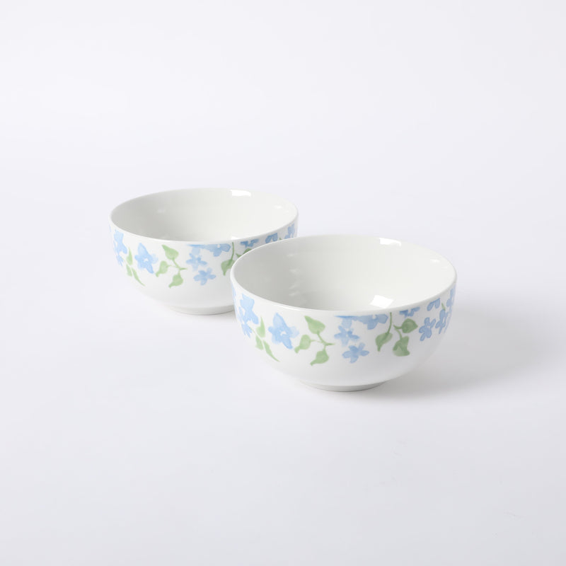 Gibson Home Garden Aisle 2pc 6" Cereal Bowl Set - Blue - Decorated - Fine Ceramic - Color Sleeve