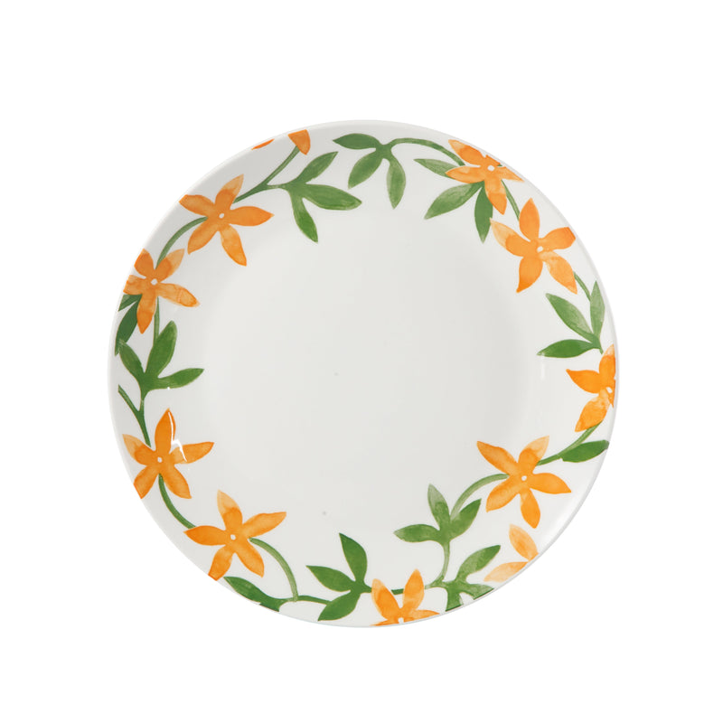 Gibson Home Surrey Hill 12pc Dinnerware Set - Yellow / Green - Decorated - Fine Ceramic - Gift Box