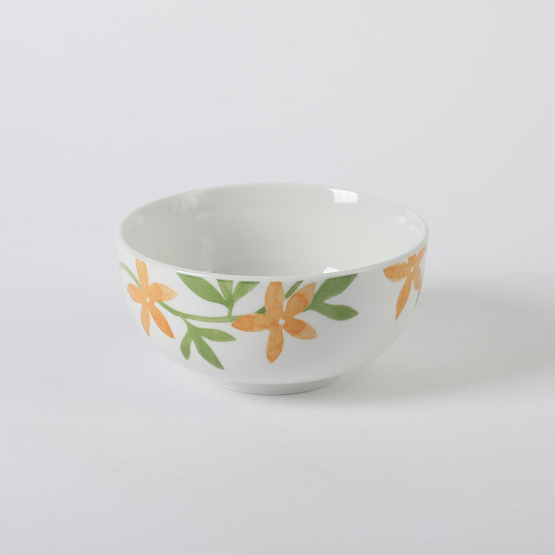 Gibson Home Surrey Hill 2pc 6" Cereal Bowl Set - Yellow / Green - Decorated - Fine Ceramic - Color Sleeve