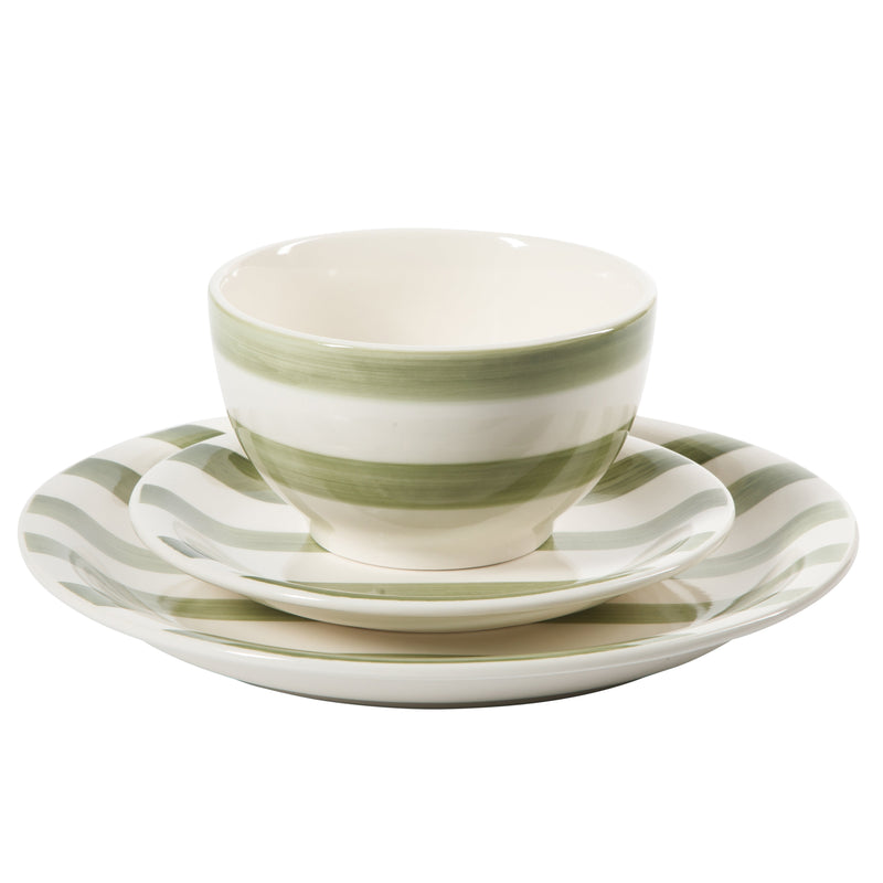 Gibson Home Kenwood Shores 12pc Dinnerware Set - Handpainted - Stoneware - Gift Box