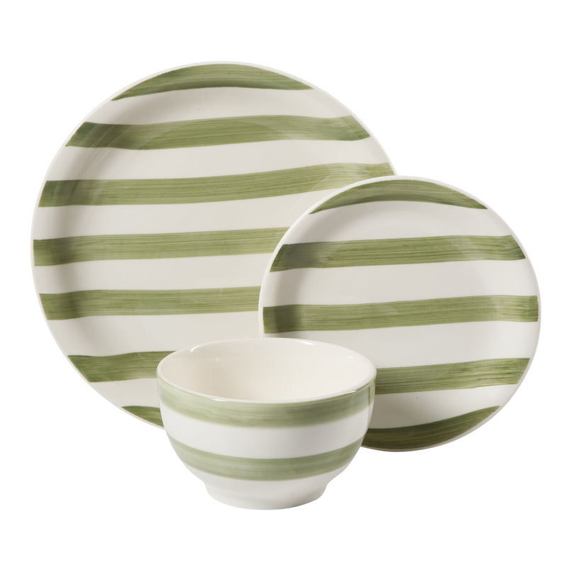 Gibson Home Kenwood Shores 12pc Dinnerware Set - Handpainted - Stoneware - Gift Box