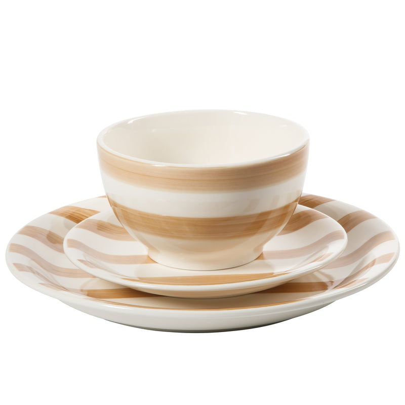 Gibson Home Kenwood Shores 12pc Dinnerware Set - Handpainted - Stoneware - Gift Box