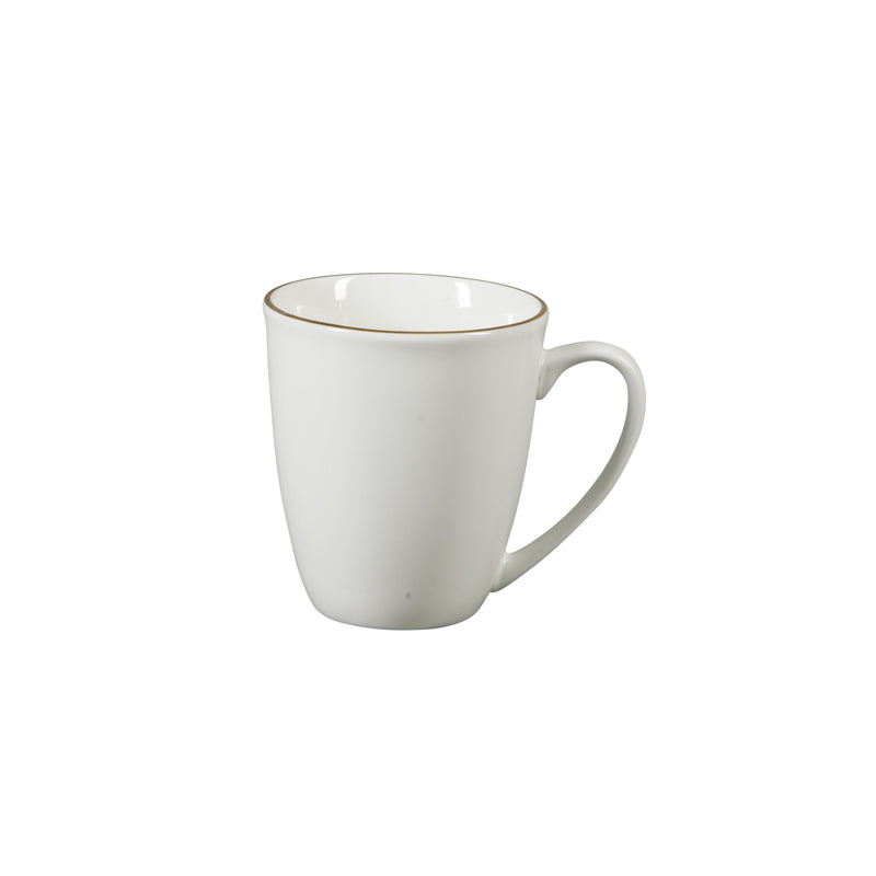 Gibson Home Ogalla - 30 pc Dinnerware Set - Gold Banded - 1.5 mm Band- Decorated - Fine Ceramic - Gift Box