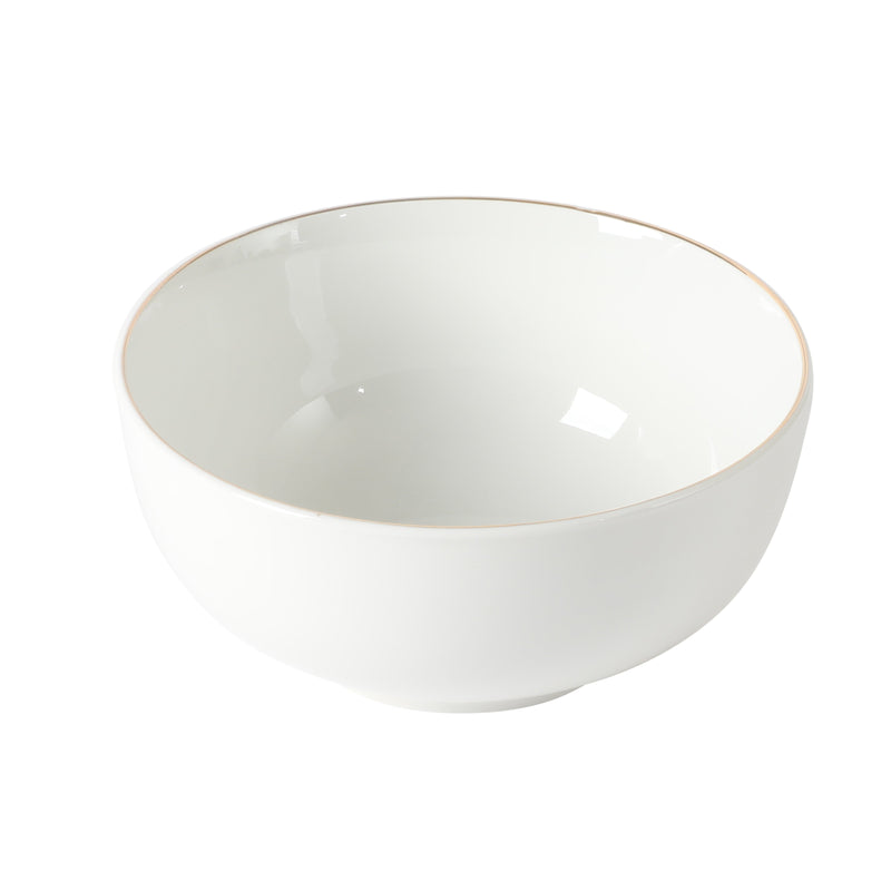 Gibson Home Ogalla 6" Cereal Bowl - Gold Banded - 1.5mm Band - Decorated - Fine Ceramic- Open Stock w/ UPC Label