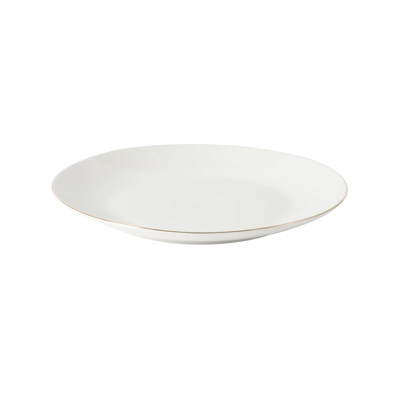 Gibson Home Ogalla 7.5" Dessert Plate - Gold Banded - 1.5mm Band - Decorated - Fine Ceramic- Open Stock w/ UPC Label