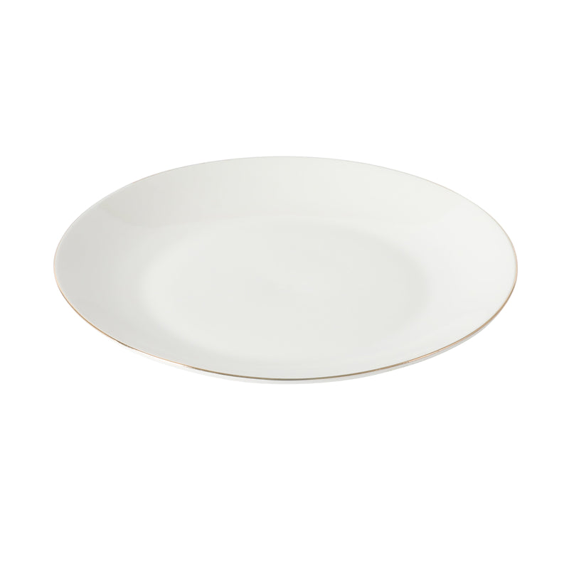Gibson Home Ogalla 7.5" Dessert Plate - Gold Banded - 1.5mm Band - Decorated - Fine Ceramic- Open Stock w/ UPC Label