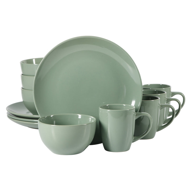Gibson Home Everyday Plus 12pc Dinnerware Set - Glossy - Solid Color - Stoneware - Gift Box