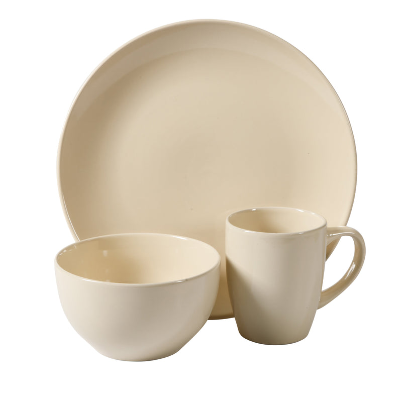Gibson Home Everyday Plus 12pc Dinnerware Set - Glossy - Solid Color - Stoneware - Gift Box