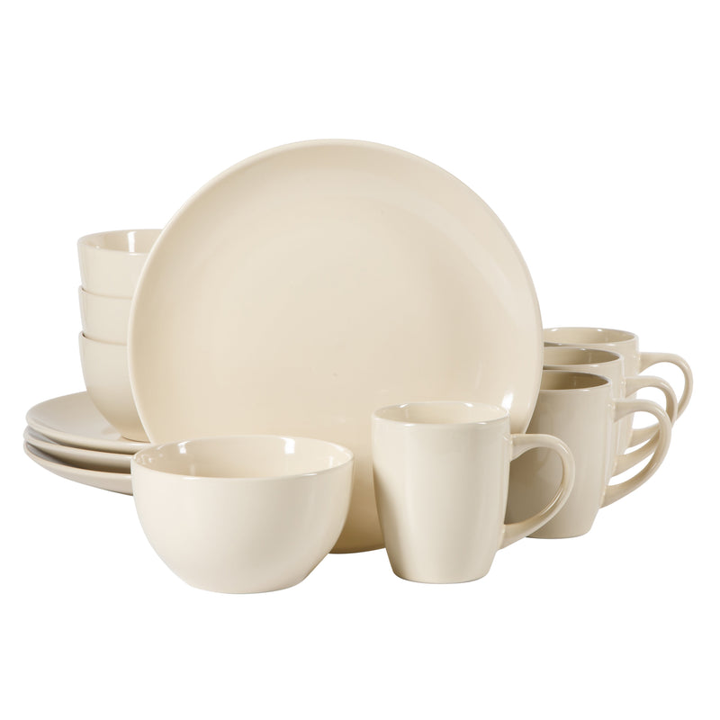 Gibson Home Everyday Plus 12pc Dinnerware Set - Glossy - Solid Color - Stoneware - Gift Box