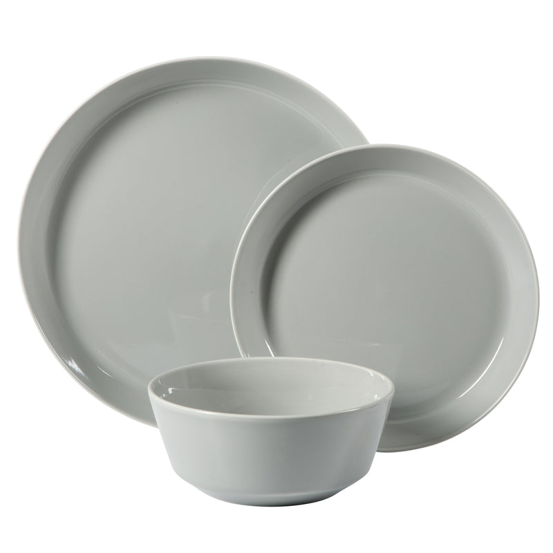 Gibson Elite Sunlit Mist 12pc Dinnerware Set - Solid Color - Stoneware -Gift Box