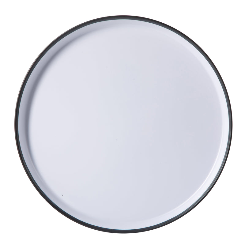 Gibson Home Folsom Shores 12pc Melamine Dinnerware Set - Colored Rim - Matte - 2400G - Gift Box