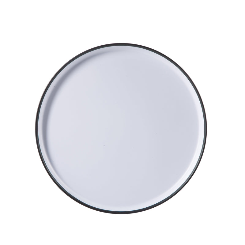 Gibson Home Folsom Shores 12pc Melamine Dinnerware Set - Colored Rim - Matte - 2400G - Gift Box
