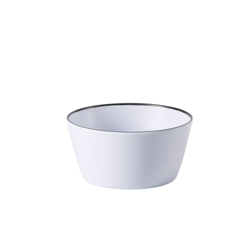 Gibson Home Folsom Shores 12pc Melamine Dinnerware Set - Colored Rim - Matte - 2400G - Gift Box