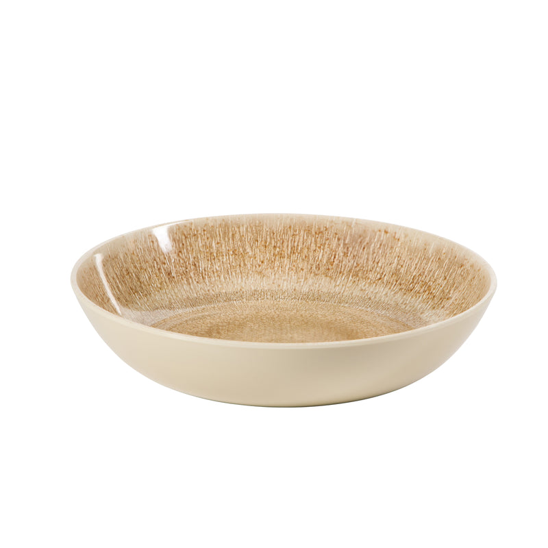 Gibson Home Casper Court 16pc Double Bowl Melamine Dinnerware Set - Decorated - 3520G - Gift Box