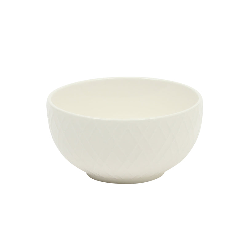 Gibson Home Great Essentials 2pc 4.5" Fruit Bowl Set - Embossed - White - Fine Ceramic -Color Sleeve