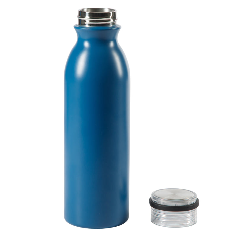 Gibson Home Marina 20oz Stainless Steel Thermal Bottle w/ Lid - Double Wall - Matte - Cream - Color Sleeve