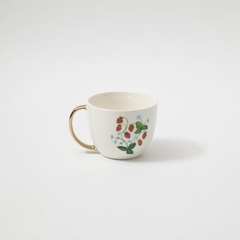 Gibson Home Inspired Gardens 17.5 oz Mug - Gold Handle w/ Decal - 4 Assorted Designs - Decorated - Fine Ceramic - Open Stock w/ UPC Label