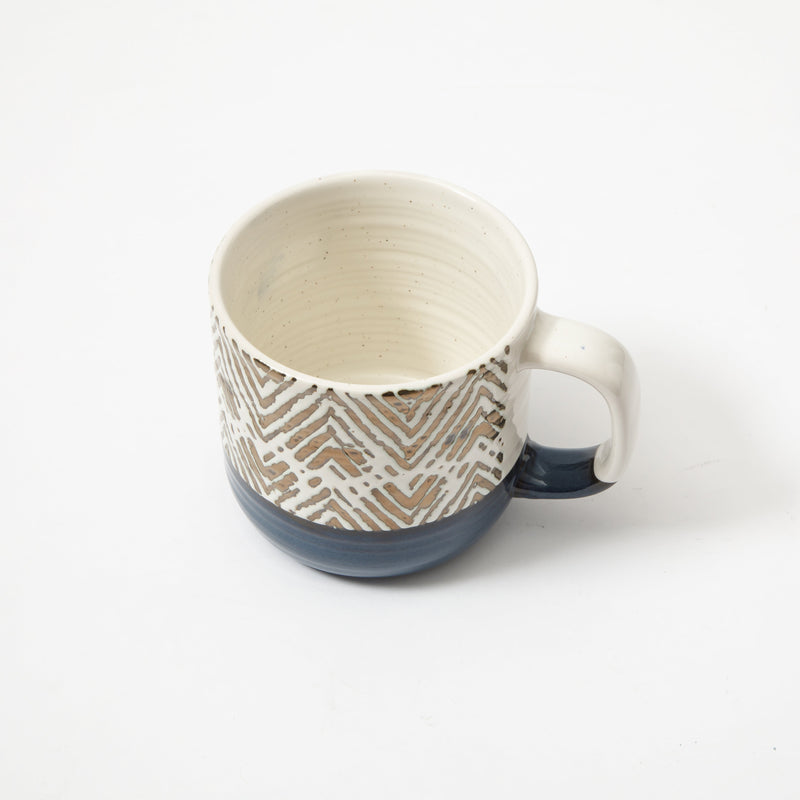 Gibson Home Spruce Garden 17oz Mug - 4 Assorted Designs - Wax Relief - Stoneware - Open Stock w/ UPC Label