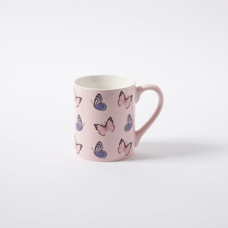 Gibson Home Butterfly Pop 18 oz Mug - 4 Assorted Designs - Decorated - Fine Ceramic - Open Stock w/ UPC Label