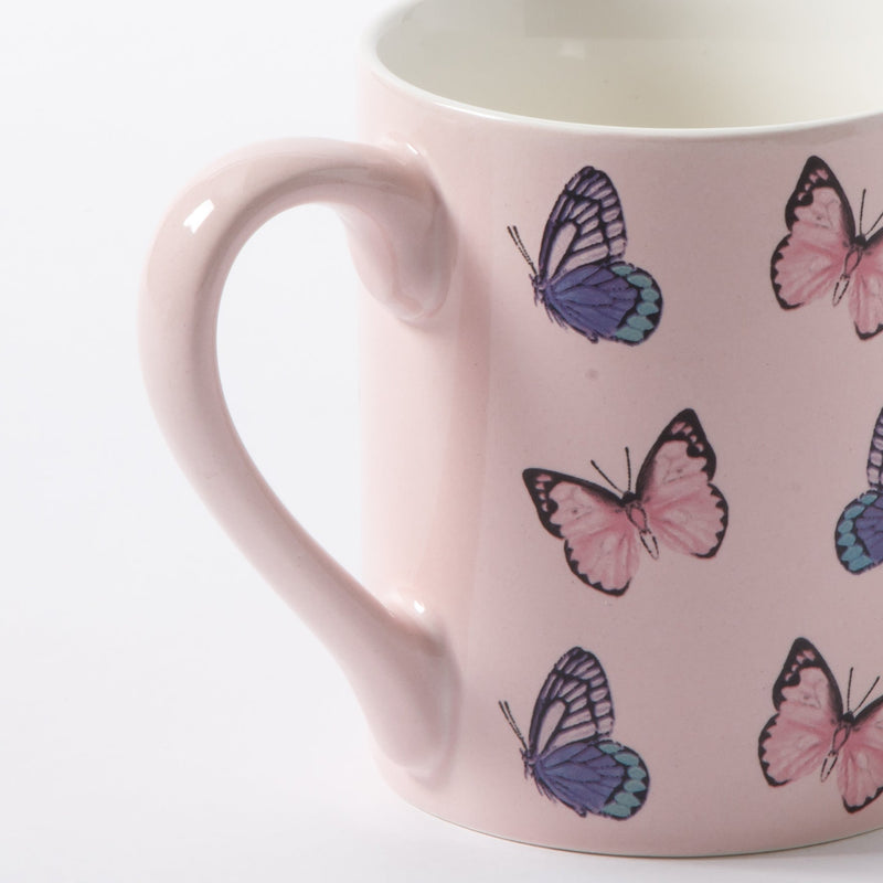 Gibson Home Butterfly Pop 18 oz Mug - 4 Assorted Designs - Decorated - Fine Ceramic - Open Stock w/ UPC Label