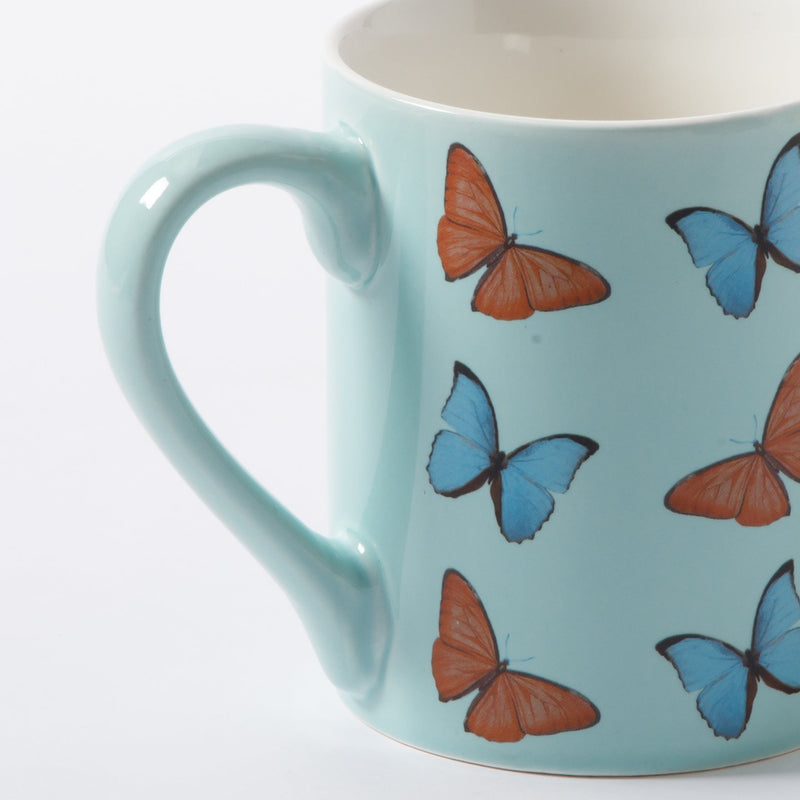 Gibson Home Butterfly Pop 18 oz Mug - 4 Assorted Designs - Decorated - Fine Ceramic - Open Stock w/ UPC Label