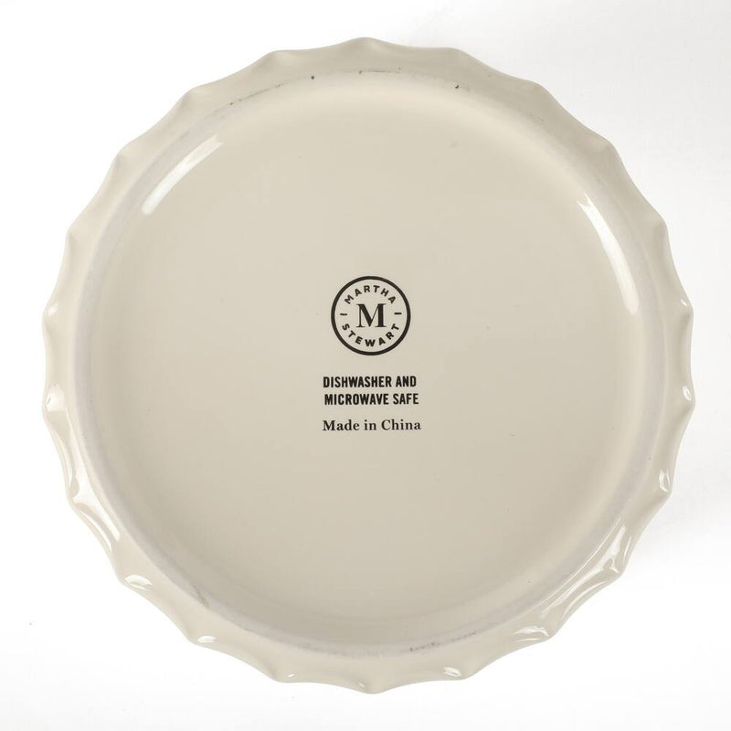 Martha Stewart Broadbrook 7.6" Round Storage w/ PP Lid- Round - Cream - Stoneware - Color Sleeve