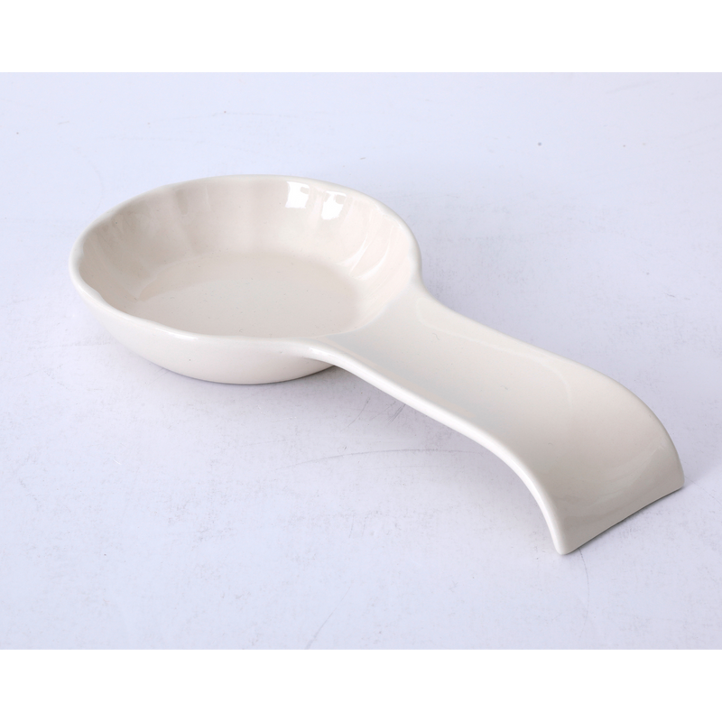 Martha Stewart Broadbrook 8.9" Spoon Rest - Cream - Solid Color - Stoneware - Open Stock w/ UPC Label