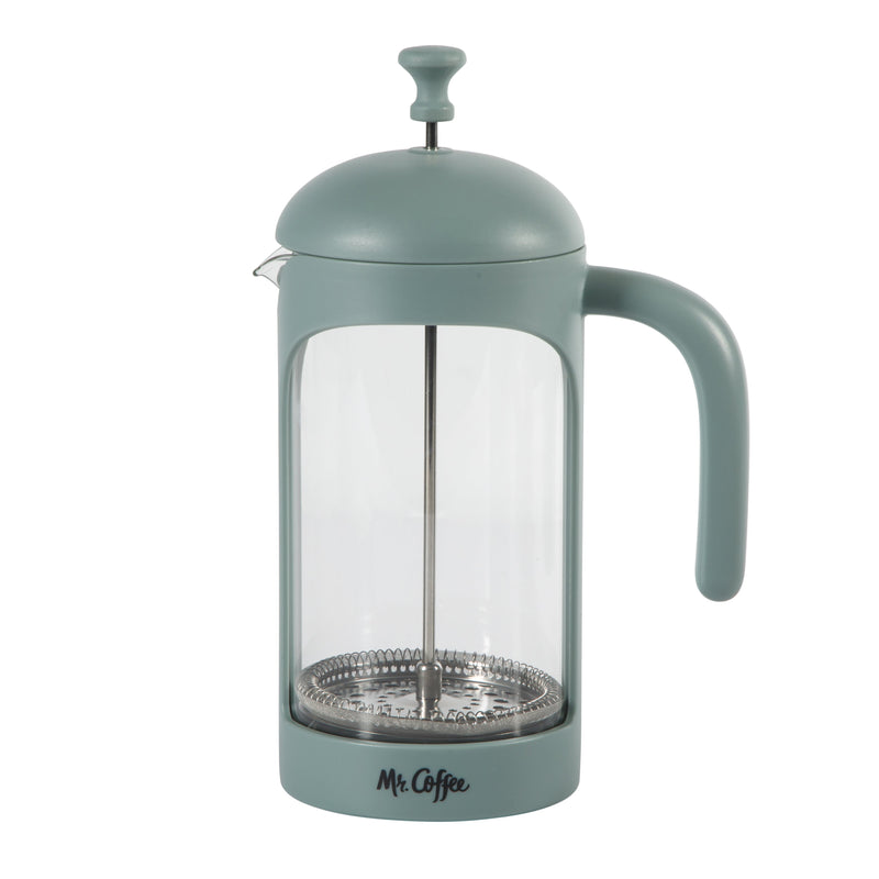 Mr. Coffee Retro Brew 31 oz Borosilicate Glass Coffee Press - PP Handle & Knob - Open Stock w/ Color Label