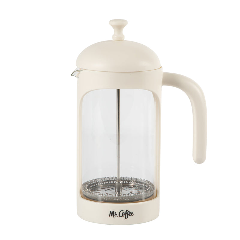 Mr. Coffee Retro Brew 31 oz Borosilicate Glass Coffee Press - PP Handle & Knob - Open Stock w/ Color Label