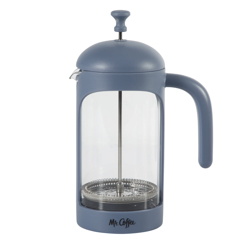 Mr. Coffee Retro Brew 31 oz Borosilicate Glass Coffee Press - PP Handle & Knob - Open Stock w/ Color Label