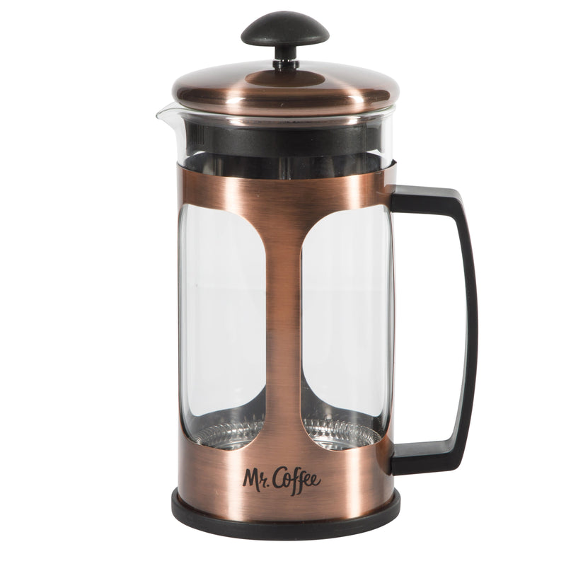 Mr. Coffee Daily Brew 30 oz Coffee Press w/ Scoop - PP Handle & Knob - SS - Glass - GBX