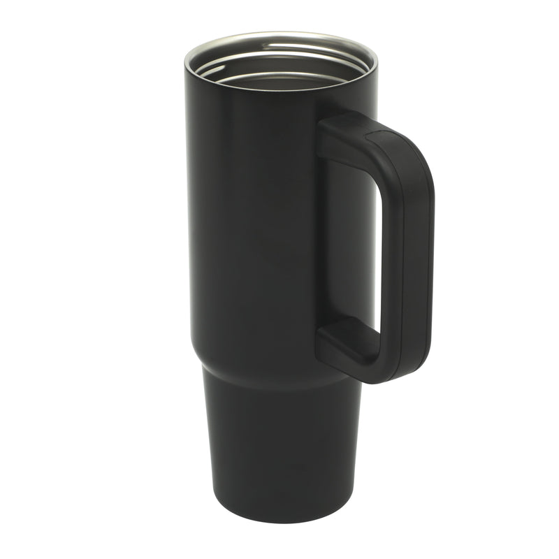 Gibson Home Marina 29 oz Double Wall Stainless Steel Tumbler w/ Handle and Straw - Open Stock w/ Color Sleeve