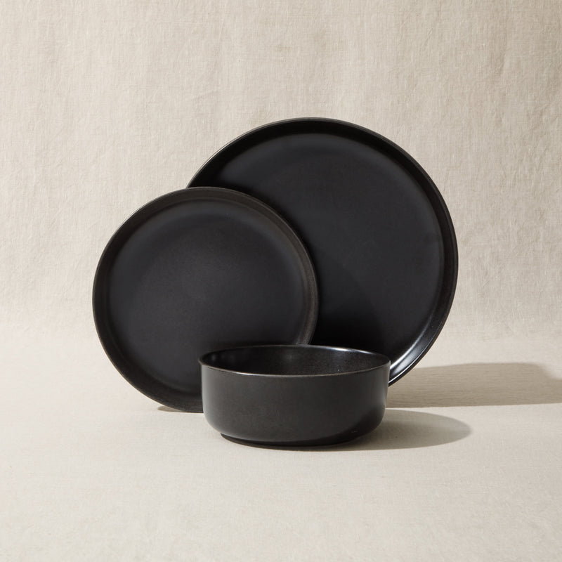 Soho Lounge Bryant Park 12pc Dinnerware Set - Reactive Glaze - Stoneware - Gift Box