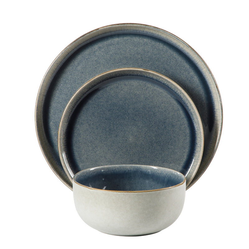 Gibson Elite Earnestville 12pc Dinnerware Set - Reactive Glaze - Stoneware - Gift Box