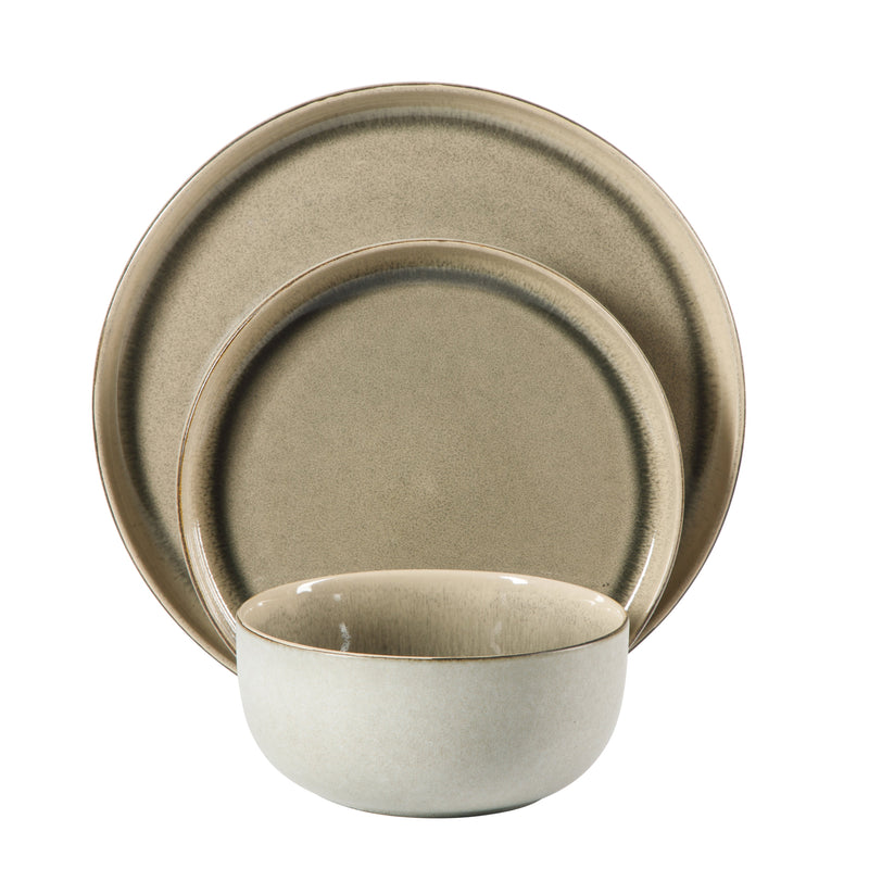 Gibson Elite Earnestville 12pc Dinnerware Set - Reactive Glaze - Stoneware - Gift Box