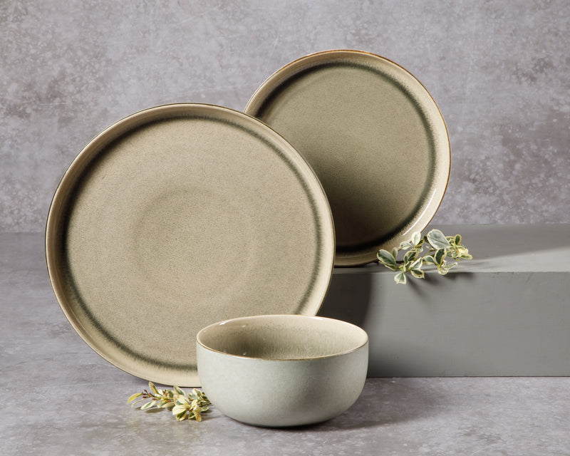 Gibson Elite Earnestville 12pc Dinnerware Set - Reactive Glaze - Stoneware - Gift Box