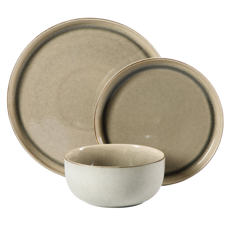 Gibson Elite Earnestville 12pc Dinnerware Set - Reactive Glaze - Stoneware - Gift Box