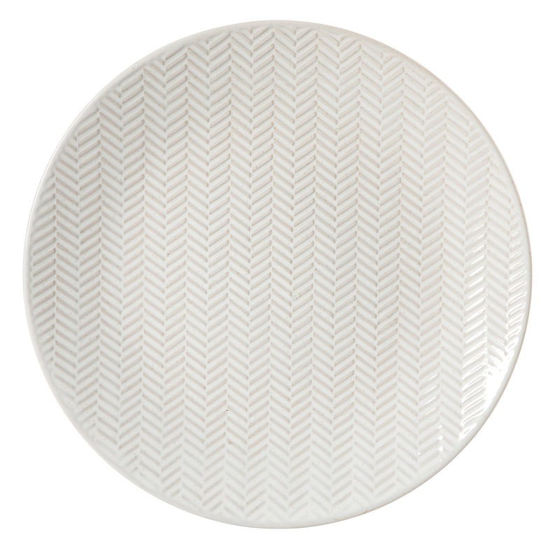 Gibson Elite Earlhart 12pc Dinnerware Set - 4 Assorted Designs - Cream - Reactive Glaze - Stoneware - Gift Box