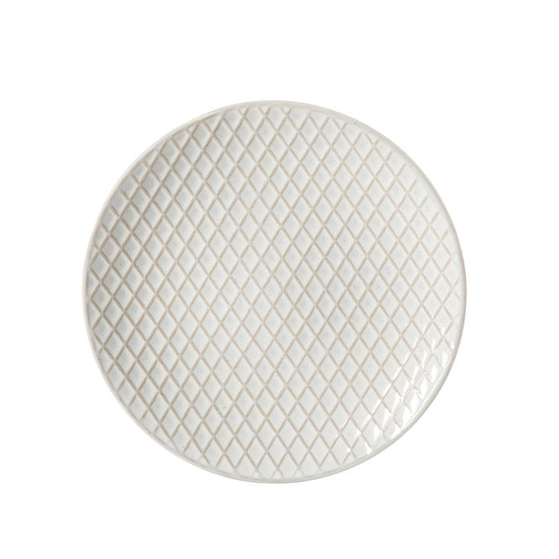 Gibson Elite Earlhart 12pc Dinnerware Set - 4 Assorted Designs - Cream - Reactive Glaze - Stoneware - Gift Box